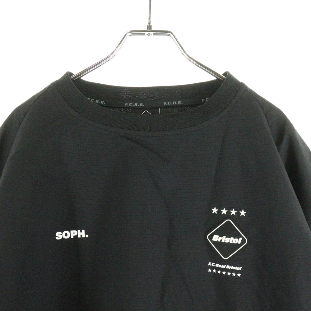 F.C.R.B./F.C.Real Bristol/FCRB(エフシーアールビー/エフシーレアルブリストル) 22SS 3LAYER PISTE スリーレイヤー ピスト クルーネック長袖ナイロンゲームシャツ カットソー ブラック FCRB-220019