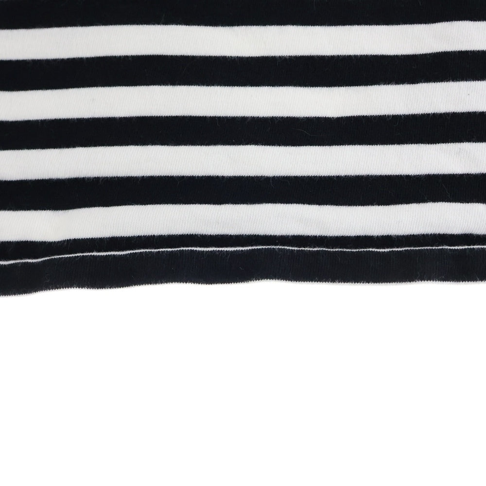 agnes b. homme(アニエスベーオム) 日本製 コットン ボーダー 半袖Tシャツ カットソー ブラック/ホワイト 8807J008