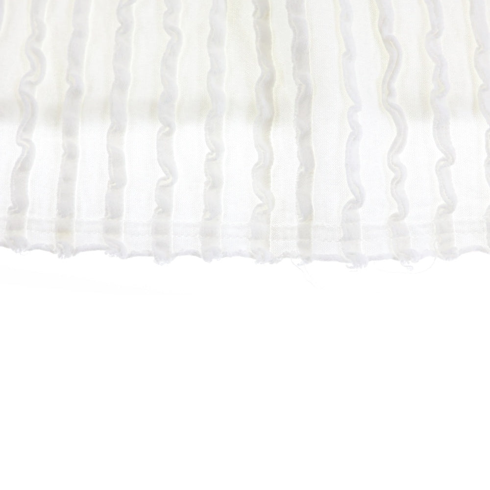 COMME des GARCONS HOMME PLUS(コムデギャルソンオムプリュス) 12SS AD2011 フリルデザイン コットン 半袖Tシャツ カットソー ホワイト PI-T033