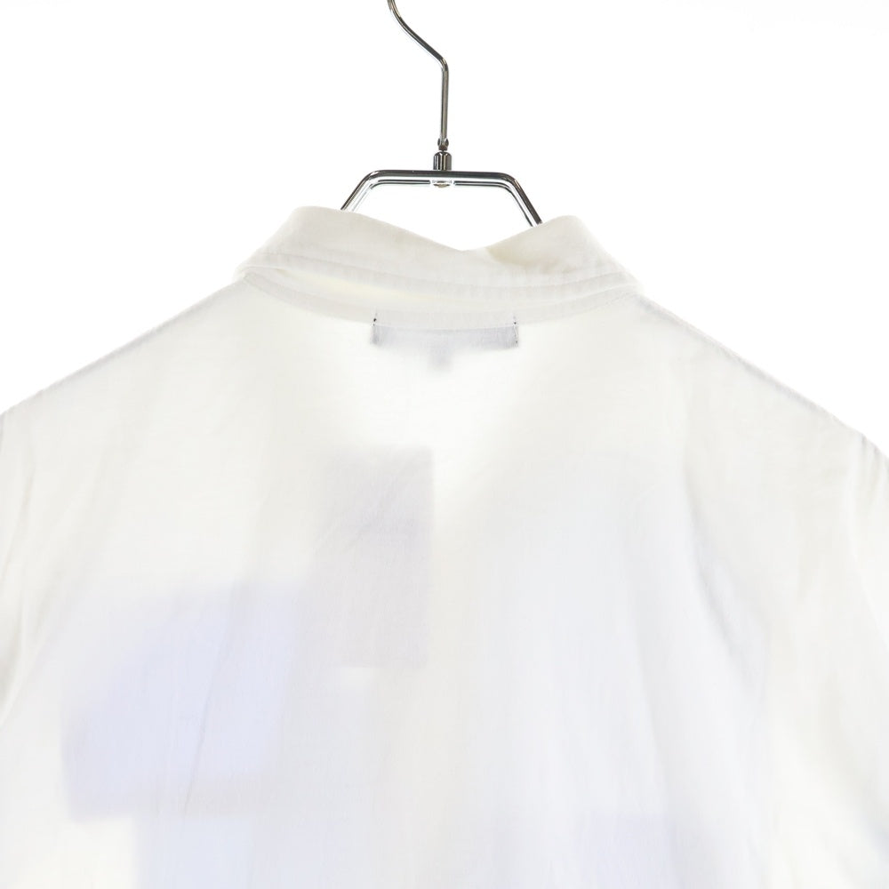 COMME des GARCONS HOMME(コムデギャルソンオム) 17SS AD2016 パッチワークデザイン コットン 半袖ポロシャツ ホワイト/ブルー HS-T003