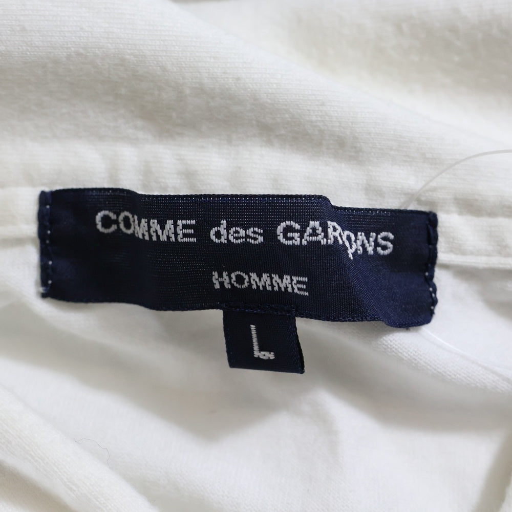 COMME des GARCONS HOMME(コムデギャルソンオム) 17SS AD2016 パッチワークデザイン コットン 半袖ポロシャツ ホワイト/ブルー HS-T003