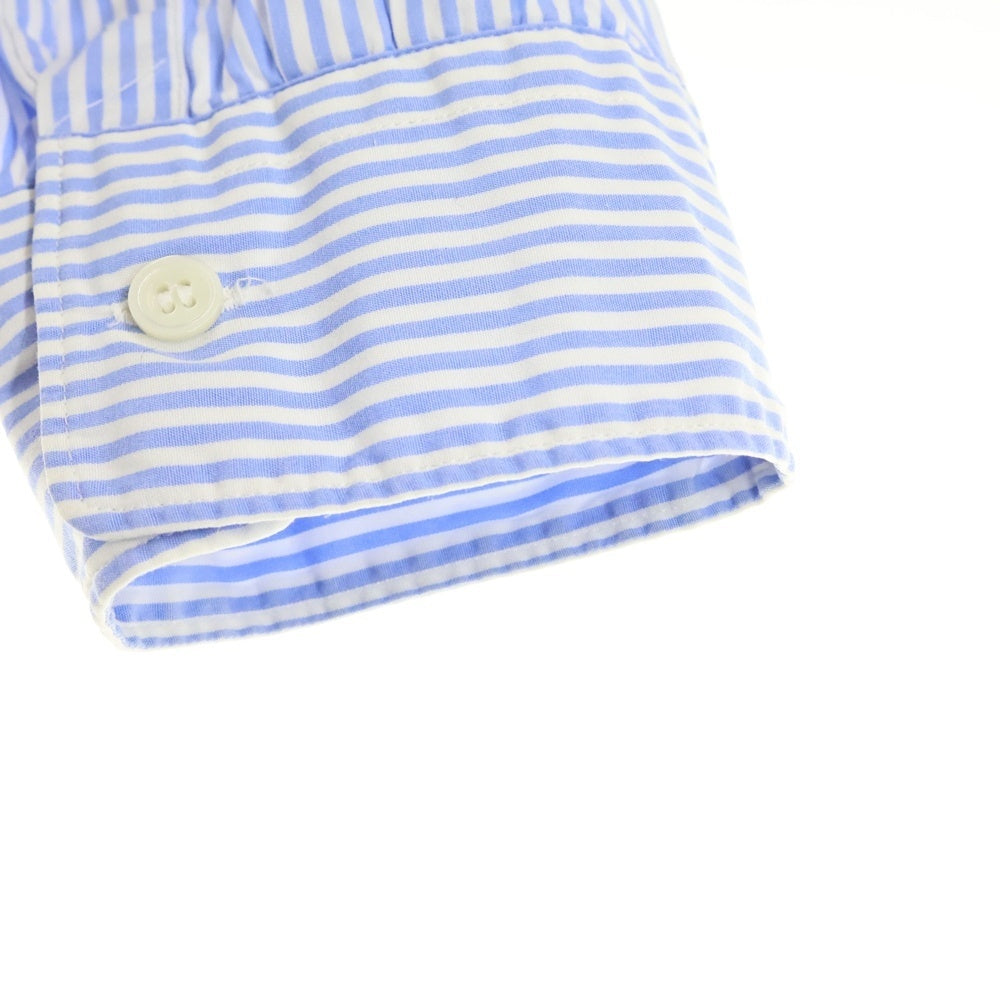 COMME des GARCONS HOMME DEUX(コムデギャルソン オムドゥ) 13AW AD2013 バックアーガイルウール切替 ストライプ コットン 長袖シャツ ブルー/ホワイト DL-B042