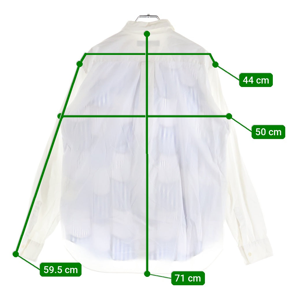 COMME des GARCONS HOMME DEUX(コムデギャルソン オムドゥ) 15AW AD2015 パッチワークストライプ コットン 長袖シャツ ブルー/ホワイト DP-B034