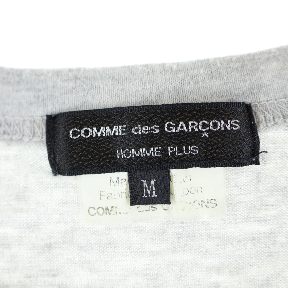 COMME des GARCONS HOMME PLUS(コムデギャルソンオムプリュス) 10SS AD2009 アクリルウールポケット コットン クルーネック 半袖Tシャツ カットソー グレー/ブルー PE-T004
