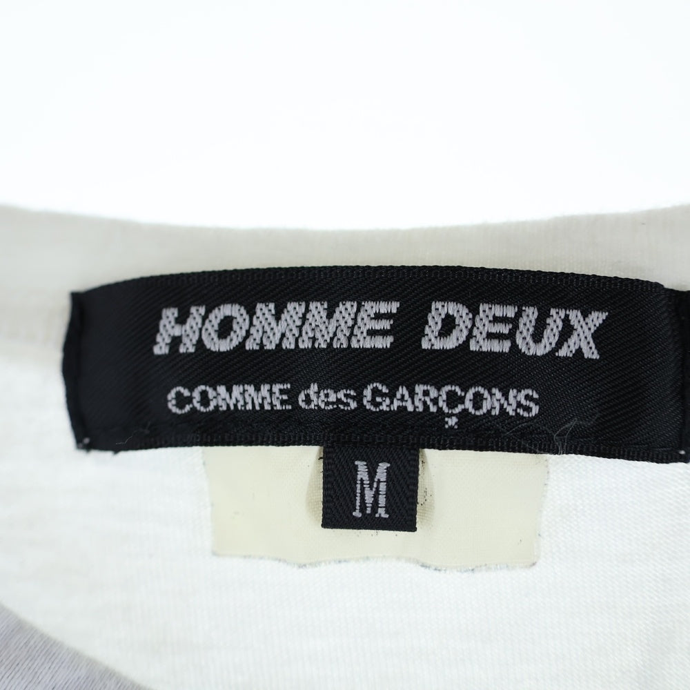 COMME des GARCONS HOMME DEUX(コムデギャルソン オムドゥ) 14SS AD2013 ボタニカルプリント コットン クルーネック 半袖Tシャツ ブルー/ホワイト DM-T004