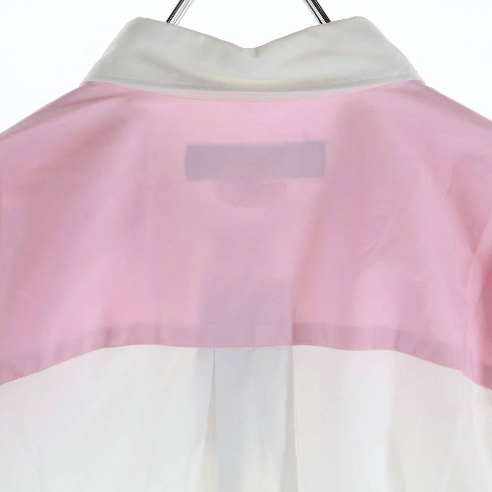 COMME des GARCONS HOMME DEUX(コムデギャルソン オムドゥ) 15AW AD2015 カラーヨーク コットン 長袖シャツ ピンク/ホワイト DP-B059