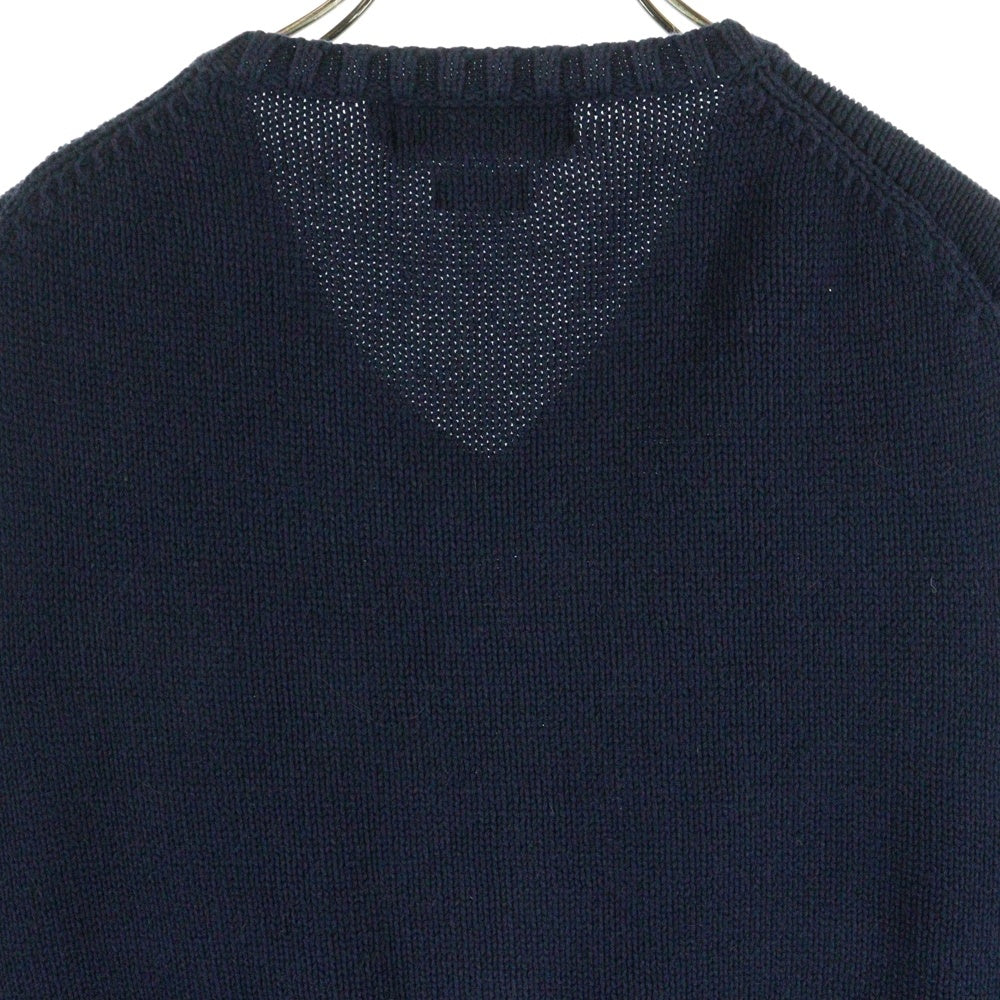 POLO RALPH LAUREN(ポロラルフローレン) スモールポニー刺繍 Vネック コットンニットベスト ネイビー