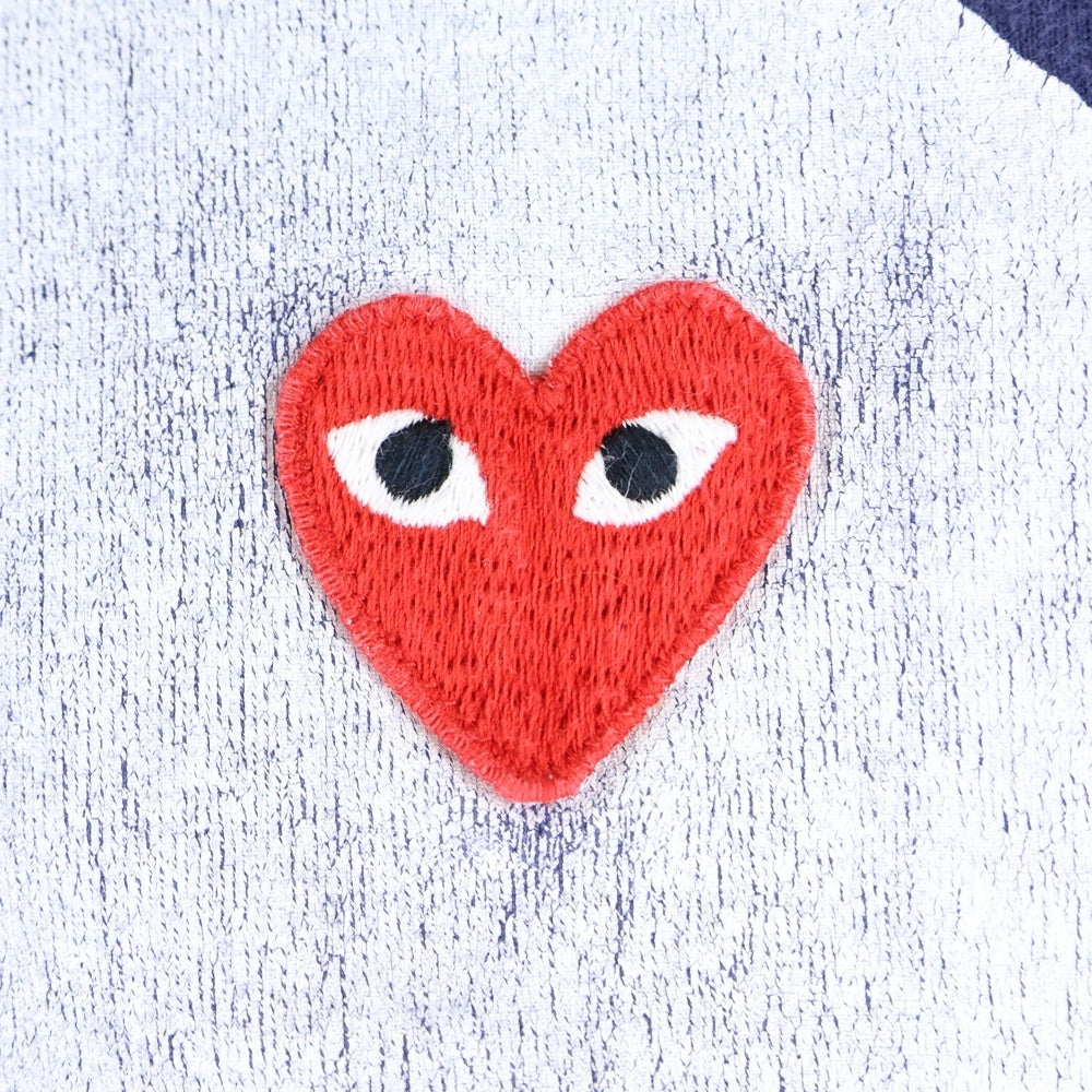 PLAY COMME des GARCONS(プレイコムデギャルソン) AD2012 ハートロゴ コットン クルーネック 半袖Tシャツ カットソー ネイビー AZ-T184