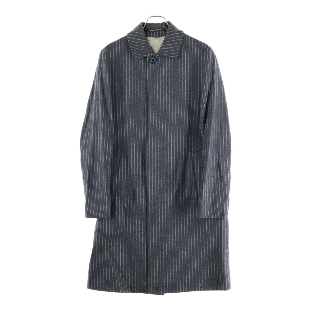 MACKINTOSH(マッキントッシュ) スコットランド製 ストライプ ウール ステンカラーコート グレー AJ-SH