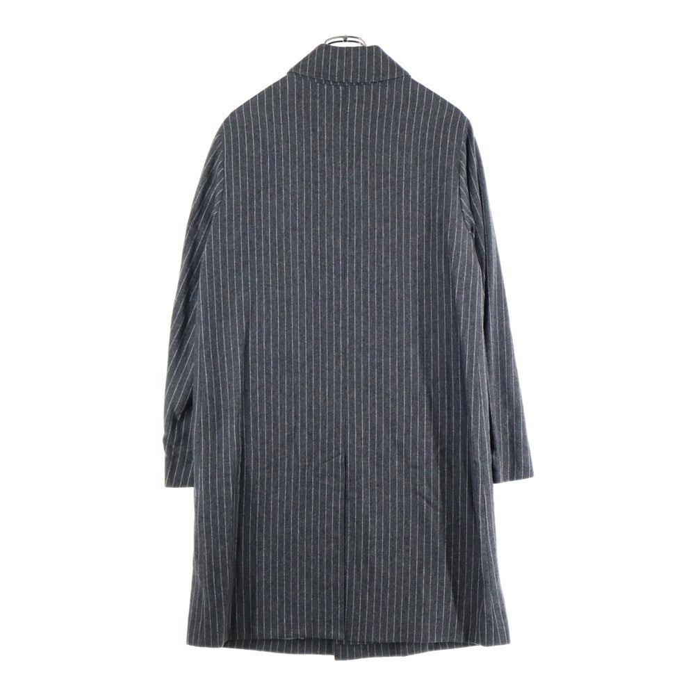 MACKINTOSH(マッキントッシュ) スコットランド製 ストライプ ウール ステンカラーコート グレー AJ-SH