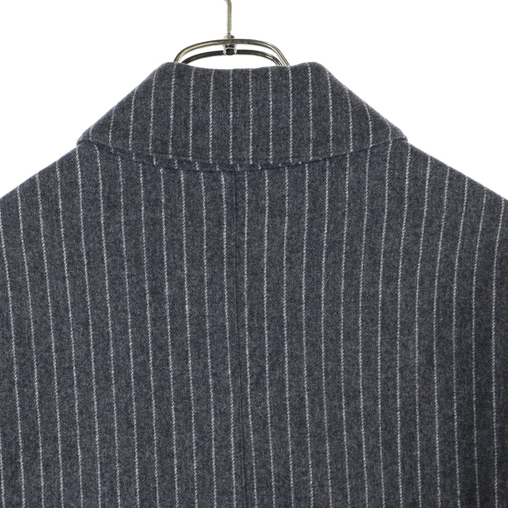 MACKINTOSH(マッキントッシュ) スコットランド製 ストライプ ウール ステンカラーコート グレー AJ-SH