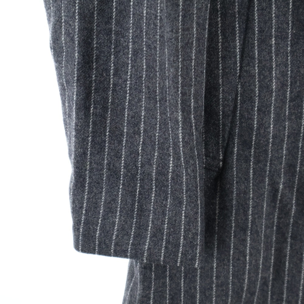 MACKINTOSH(マッキントッシュ) スコットランド製 ストライプ ウール ステンカラーコート グレー AJ-SH