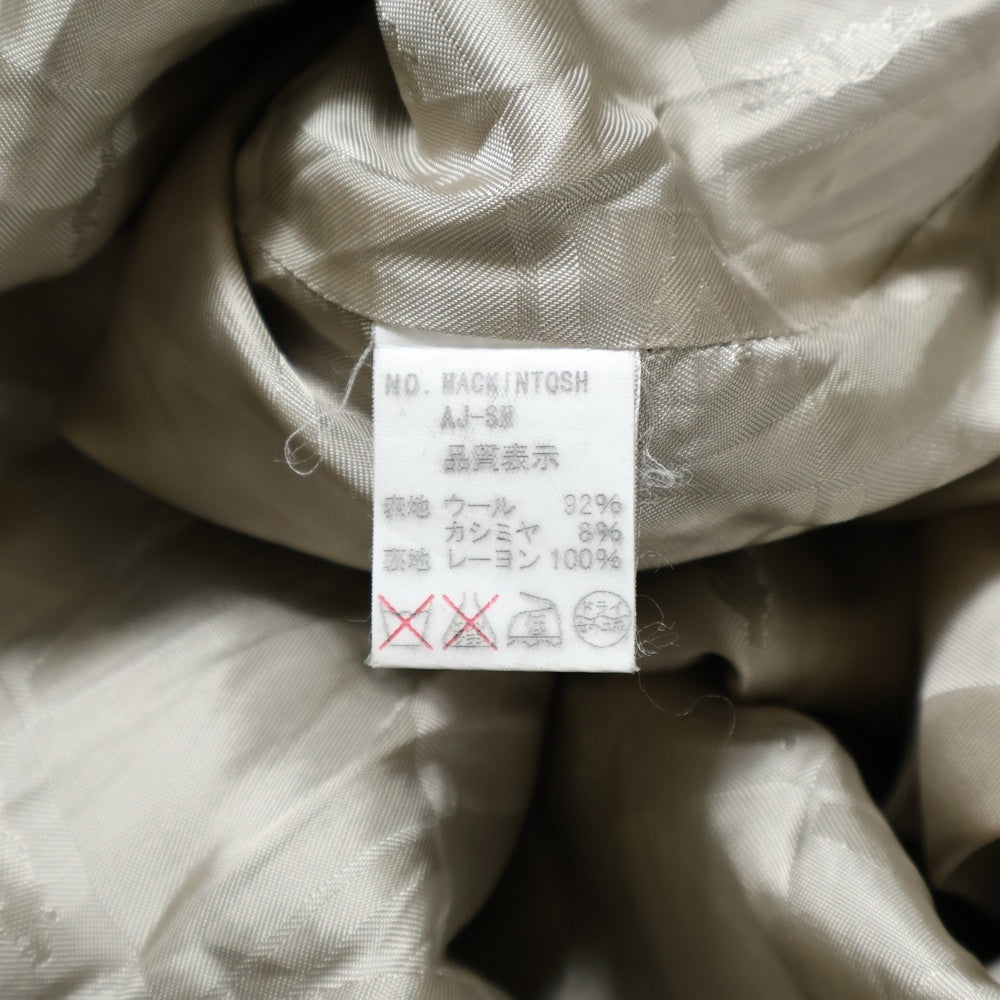 MACKINTOSH(マッキントッシュ) スコットランド製 ストライプ ウール ステンカラーコート グレー AJ-SH