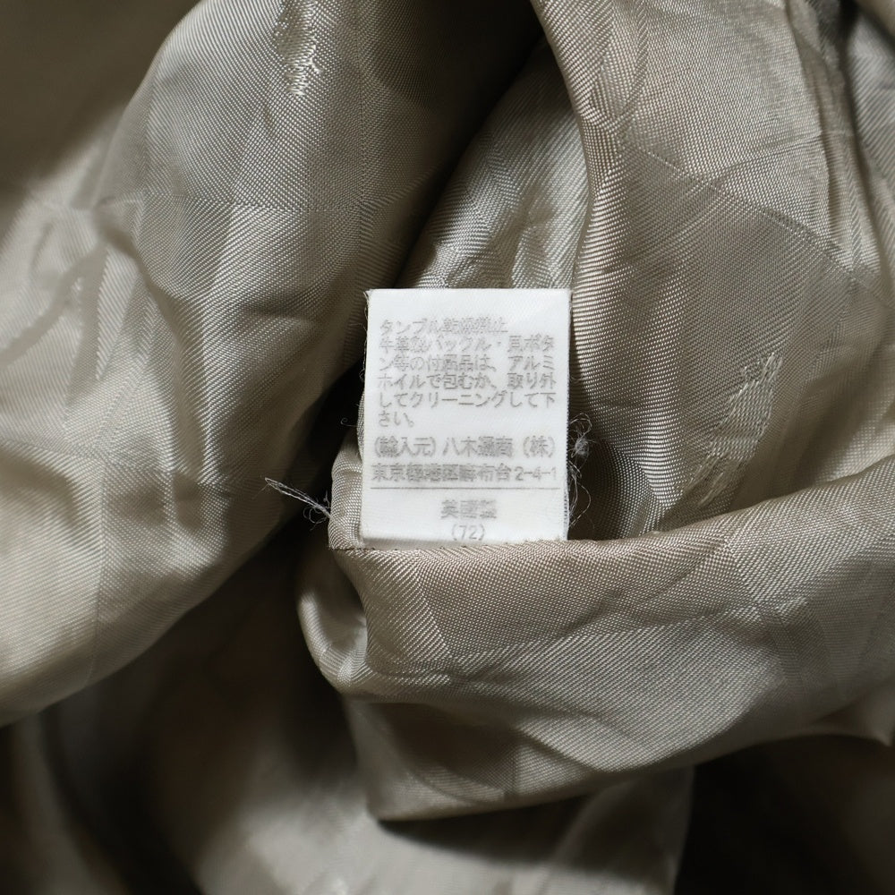 MACKINTOSH(マッキントッシュ) スコットランド製 ストライプ ウール ステンカラーコート グレー AJ-SH