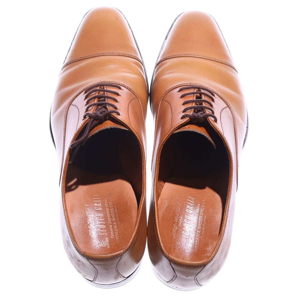 SCOTCH GRAIN(スコッチグレイン) 日本製 ストレートチップ レザー ドレスシューズ ブラウン 916