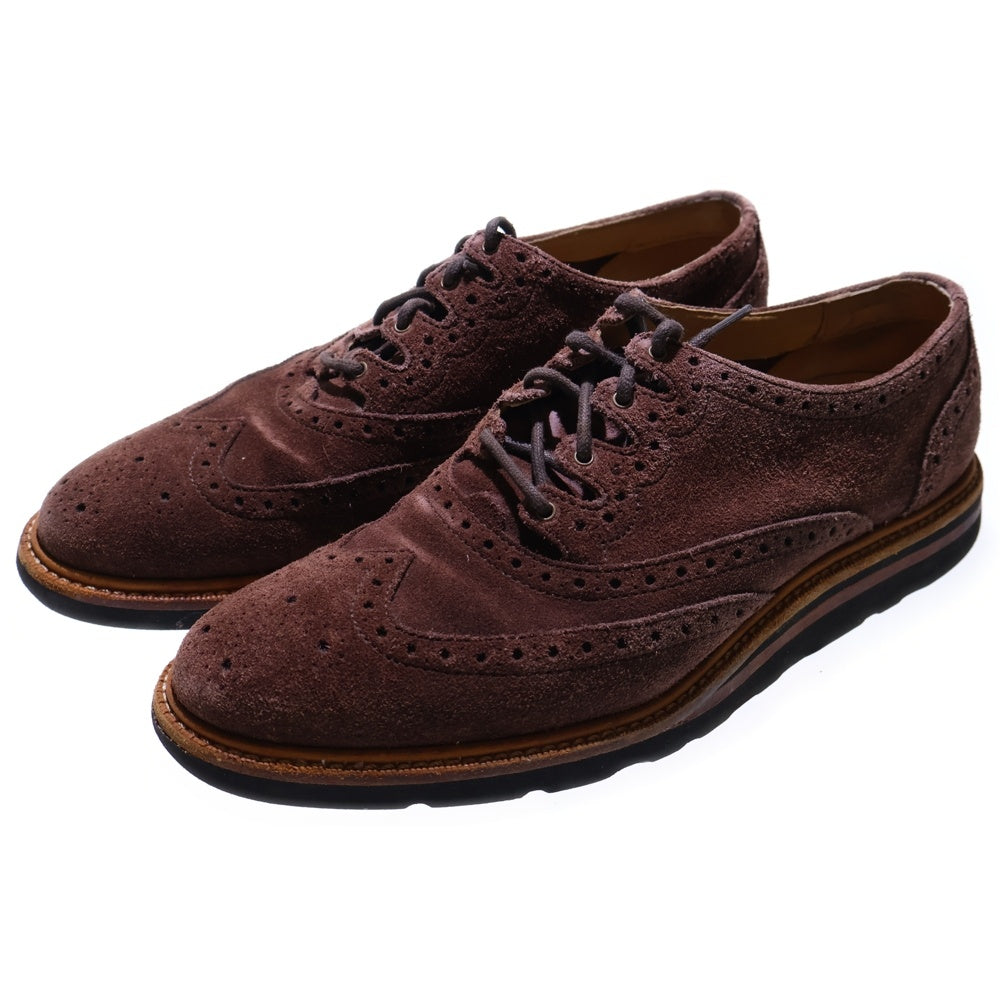 COLE HAAN(コール ハーン) インド製 スエード VIBRAMソール ウイングチップ ローカットシューズ ブラウン