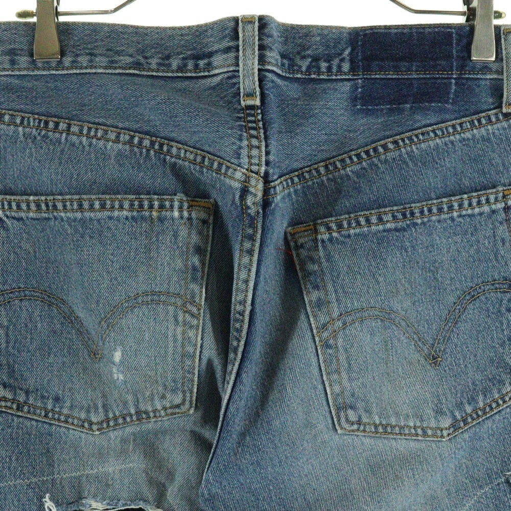 Innocence NYC(イノセンス) SASHIKO DESTROY DENIM PANTS 刺子 サシコ デストロイデニムパンツ インディゴ INSKDM01