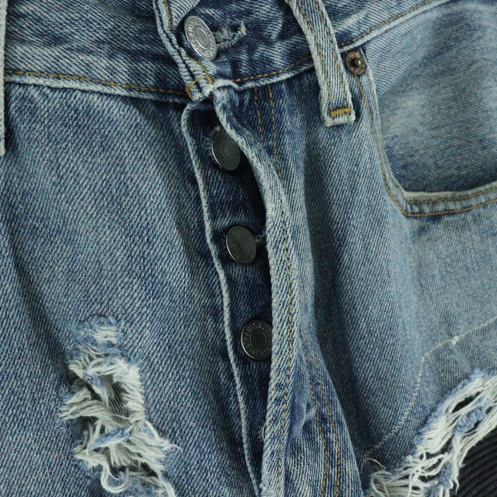 Innocence NYC(イノセンス) SASHIKO DESTROY DENIM PANTS 刺子 サシコ デストロイデニムパンツ インディゴ INSKDM01