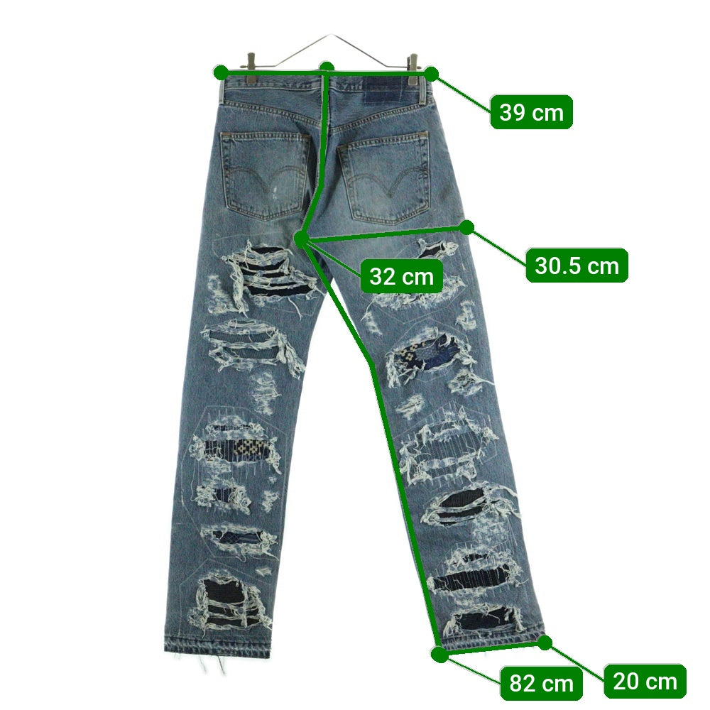 新品 INNOCENCE NYC ダメージステッチデニムパンツ ジーンズ 32 innocence ny デニム