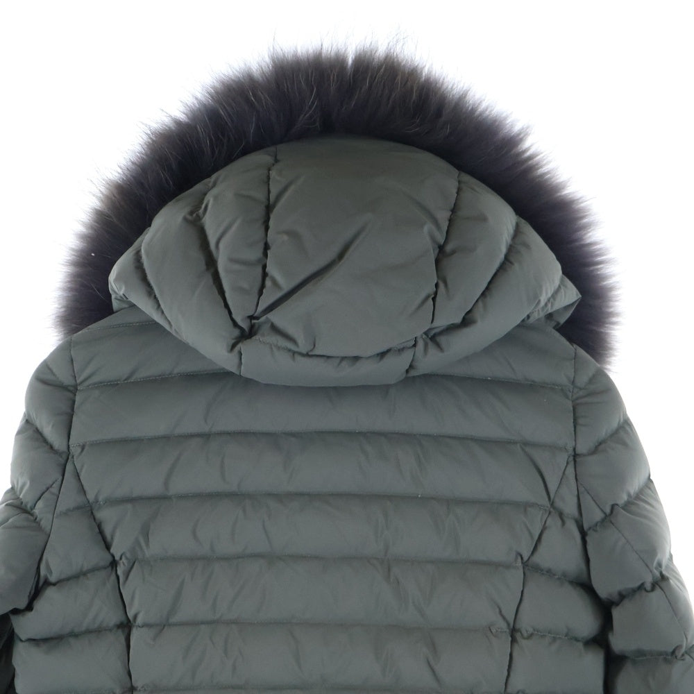 TATRAS(タトラス) 21AW VARENA ファーフーデッド ナイロン ショート丈 ダウンジャケット レディース カーキ LTKE21A4164-D