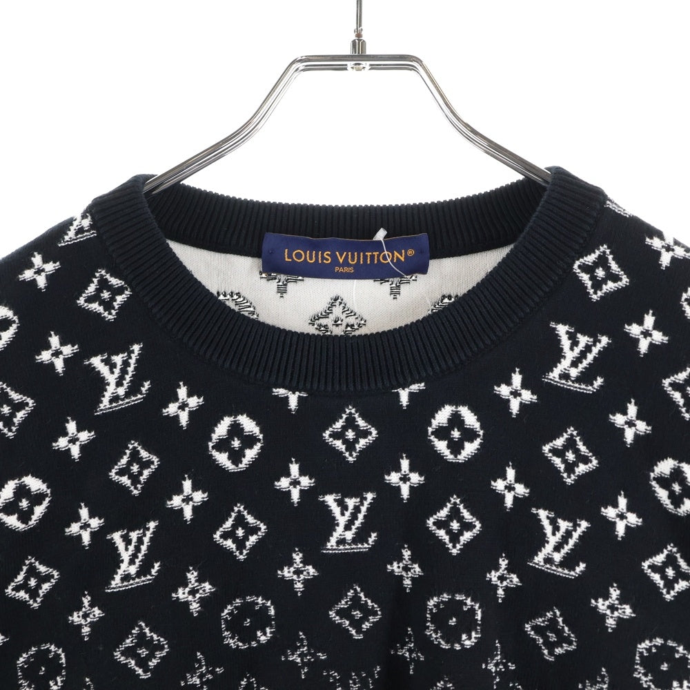 LOUIS VUITTON(ルイヴィトン) 24SS Gradient Monogram Sweat グラディエントモノグラムクルーネック スウェットトレーナー ブラック RM241Q USO HQN42W