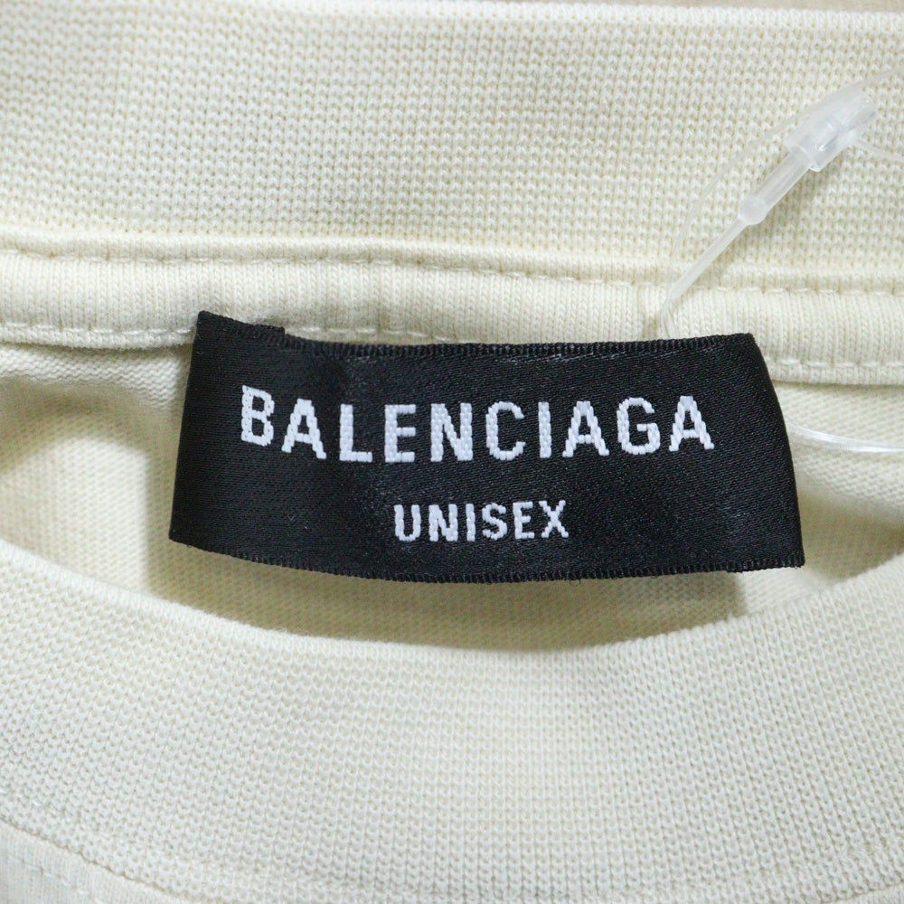 BALENCIAGA(バレンシアガ) LAYERED LONG SLEEVE SHIRT レイヤード ロングスリーブ ドッキング 長袖Tシャツ カットソー アイボリー 698631 TLVF3