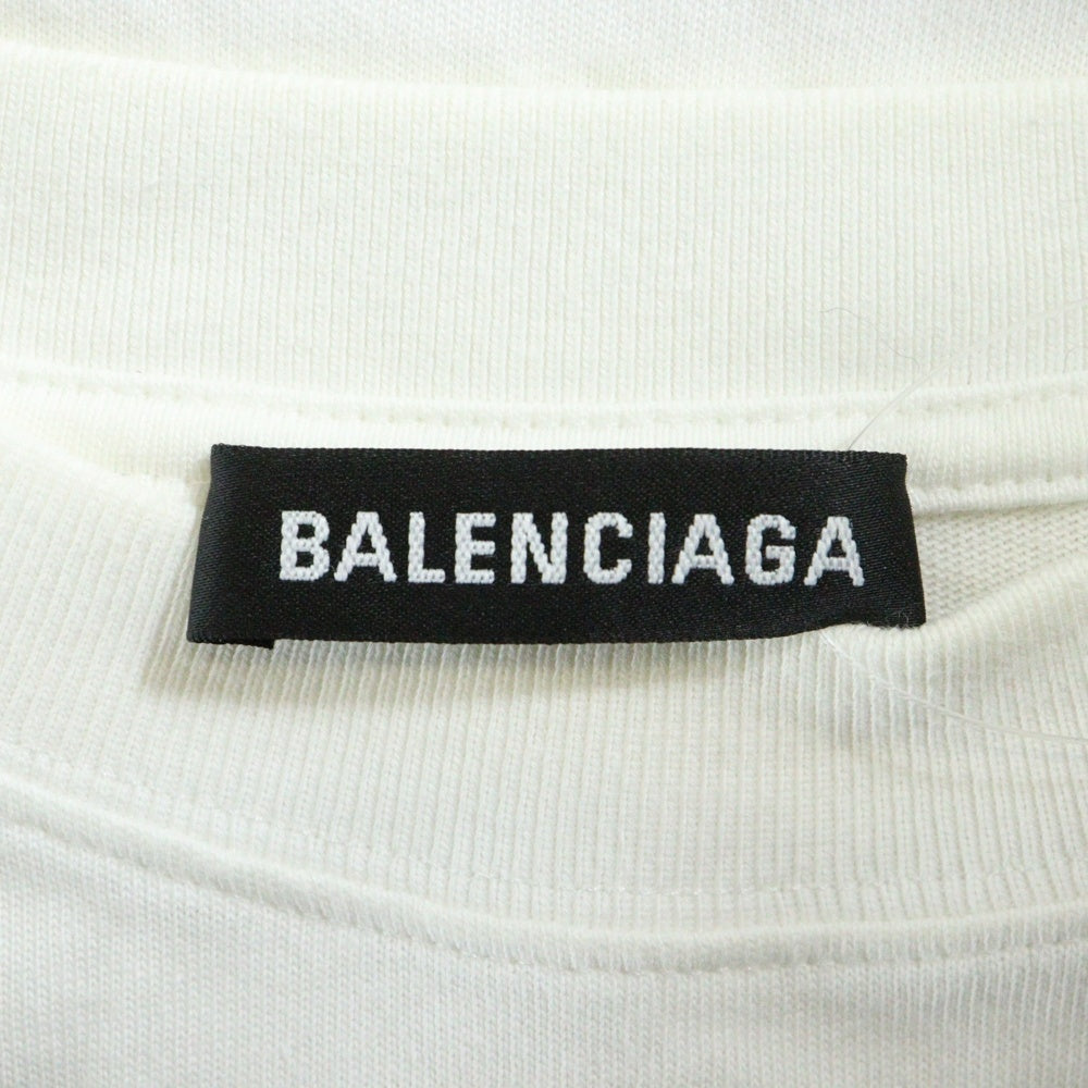 BALENCIAGA(バレンシアガ) 20AW GYM WEAR LOGO T-SHIRT ジム ウェア ロゴ プリント クルーネック 半袖Tシャツ カットソー ホワイト 620969 TIVD5