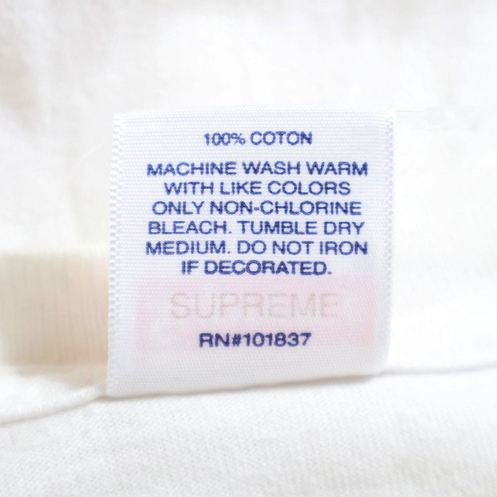 SUPREME(シュプリーム) Box Logo L/S Tee ボックスロゴ プリント クルーネック 長袖Tシャツ カットソー ホワイト