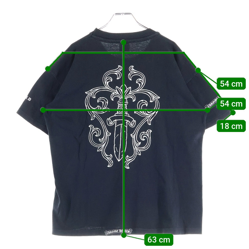 CHROME HEARTS(クロムハーツ) 90S×max field Dagger TEE OLD オールドモデル マックスフィールド ダガープリント 半袖Tシャツ カットソー ブラック