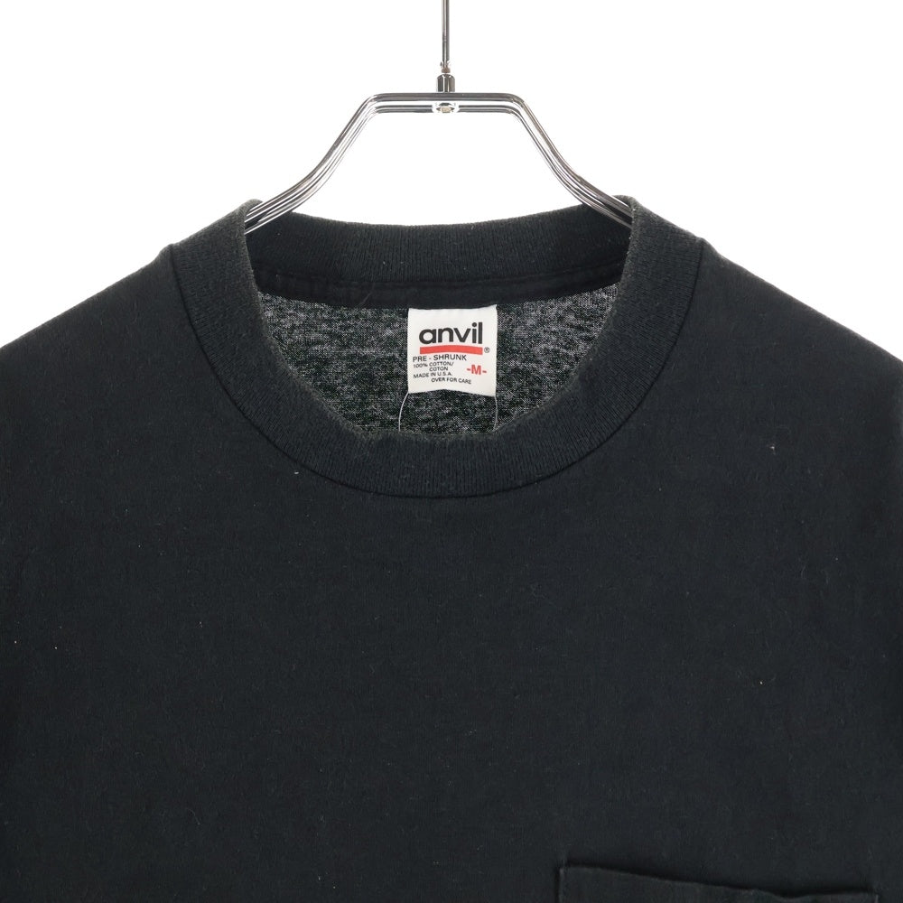 CHROME HEARTS(クロムハーツ) 90S VINTAGE anvilボディ 1ポケット スクロールラベルプリント 半袖プリントTシャツ カットソー ブラック