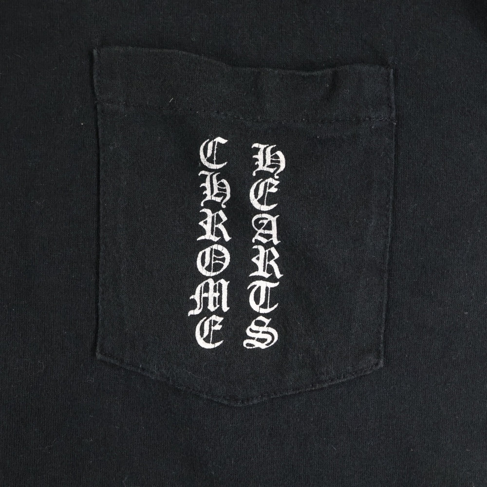 CHROME HEARTS(クロムハーツ) 90S VINTAGE anvilボディ 1ポケット スクロールラベルプリント 半袖プリントTシャツ カットソー ブラック