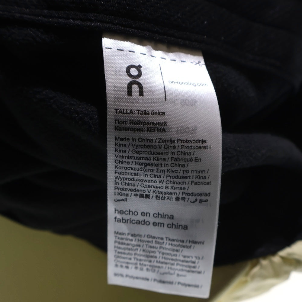 On(オン) ロゴプリント ランニング ビニミキャップ 帽子 イエロー 336.01404