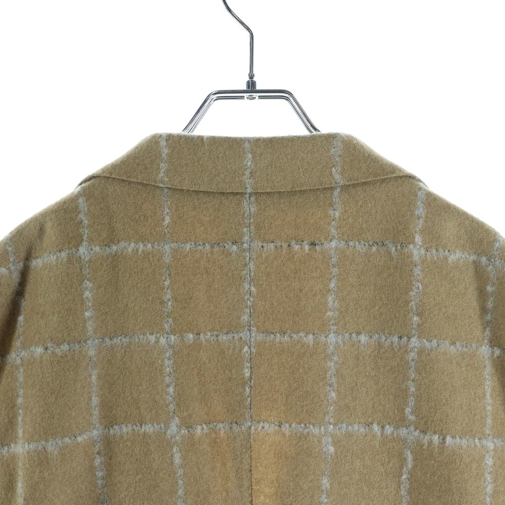 TAGLIATORE(タリアトーレ) ブロックチェック ノッチドラペル ウール 2B テーラードジャケット ベージュ 1SVF22K