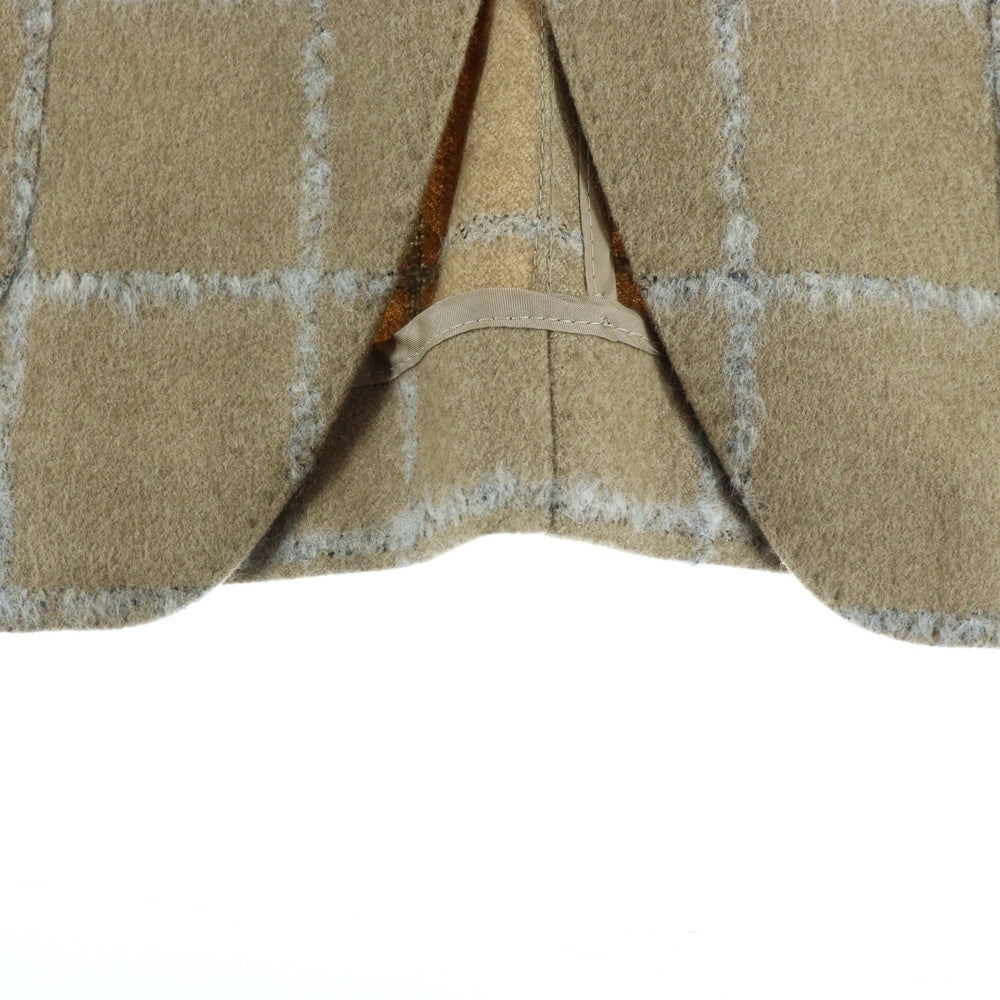 TAGLIATORE(タリアトーレ) ブロックチェック ノッチドラペル ウール 2B テーラードジャケット ベージュ 1SVF22K