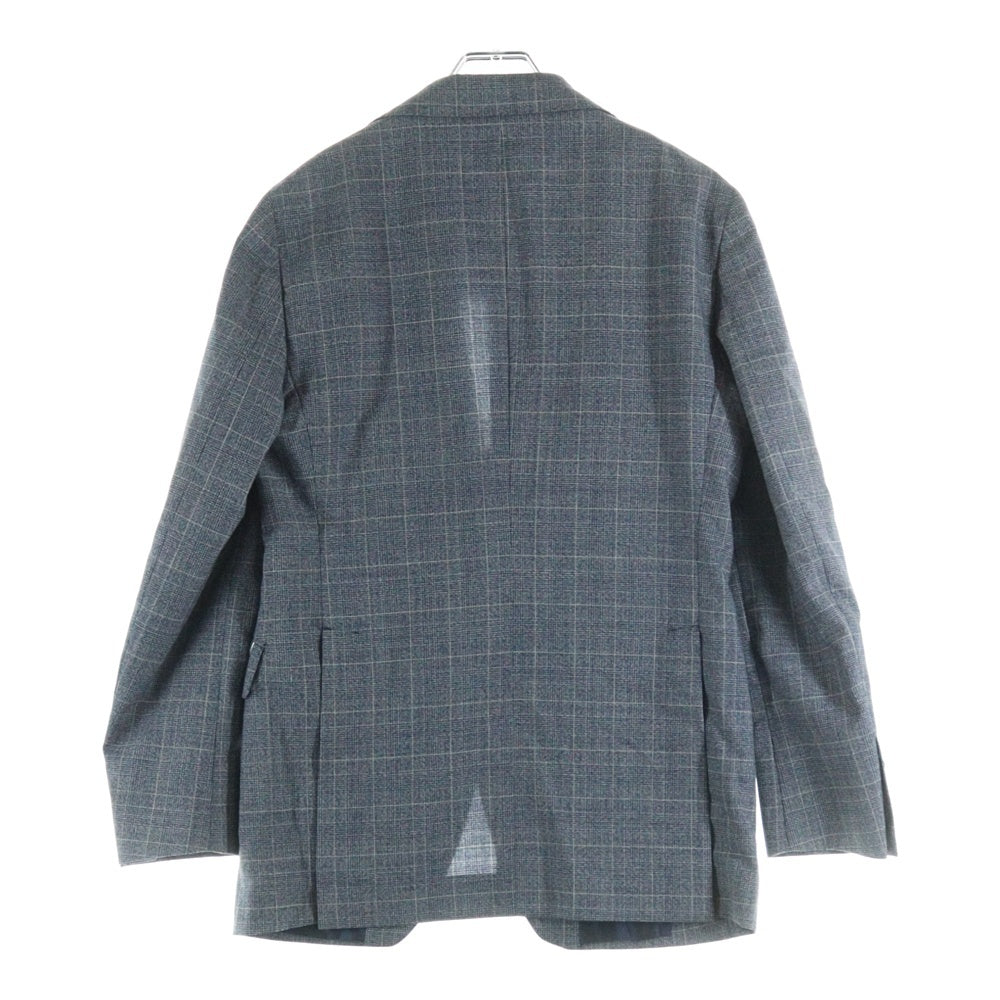 TAGLIATORE(タリアトーレ) グレンチェック 2B テーラードジャケット スラックス パンツ スリーピース セットアップ スーツ ネイビー/ホワイト 5SVJ22BOS