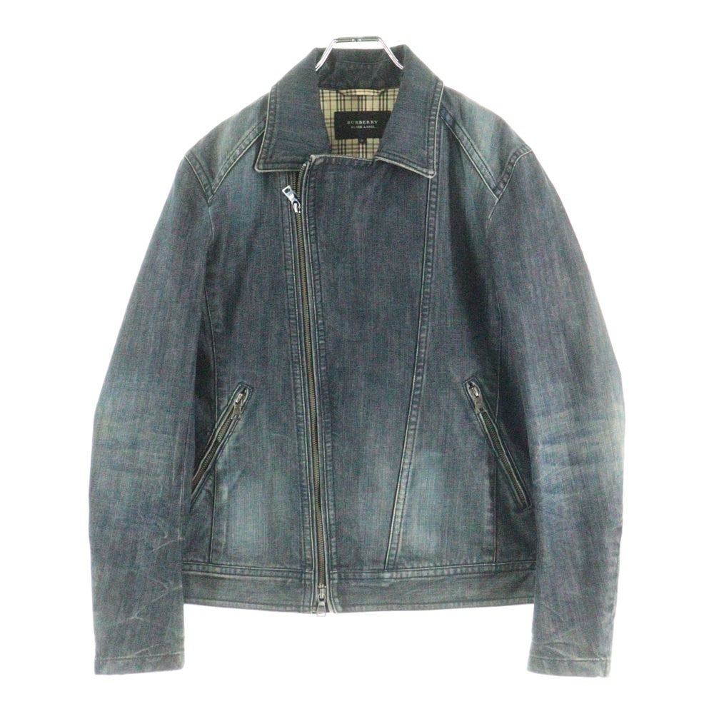 BURBERRY BLACK LABEL(バーバリー ブラックレーベル) ダブルライダース デニムジャケット インディゴ BMP17-216-28