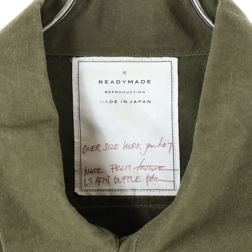 READY MADE(レディメイド) OVERSIZE WORK JACKET ビンテージ加工 オーバーサイズ ワークジャケット カーキー RE-CO-KH-00-00-33
