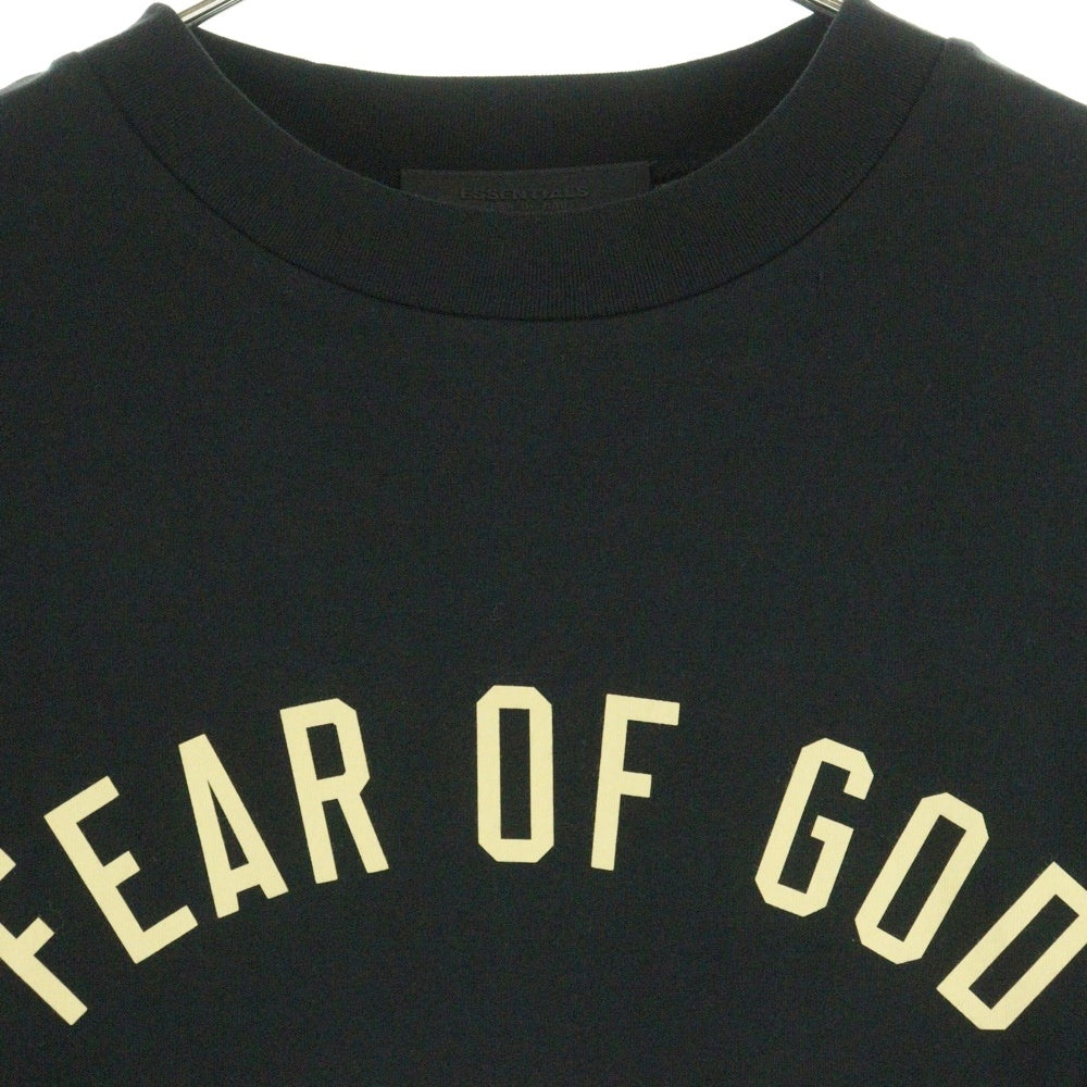 ESSENTIALS FEAR OF GOD(エッセンシャル フィアオブゴッド) 24AW JERSEY CREWNECK TEE ジャージクルーネック 半袖Tシャツ カットソー ブラック/ベージュ 125BT244190F