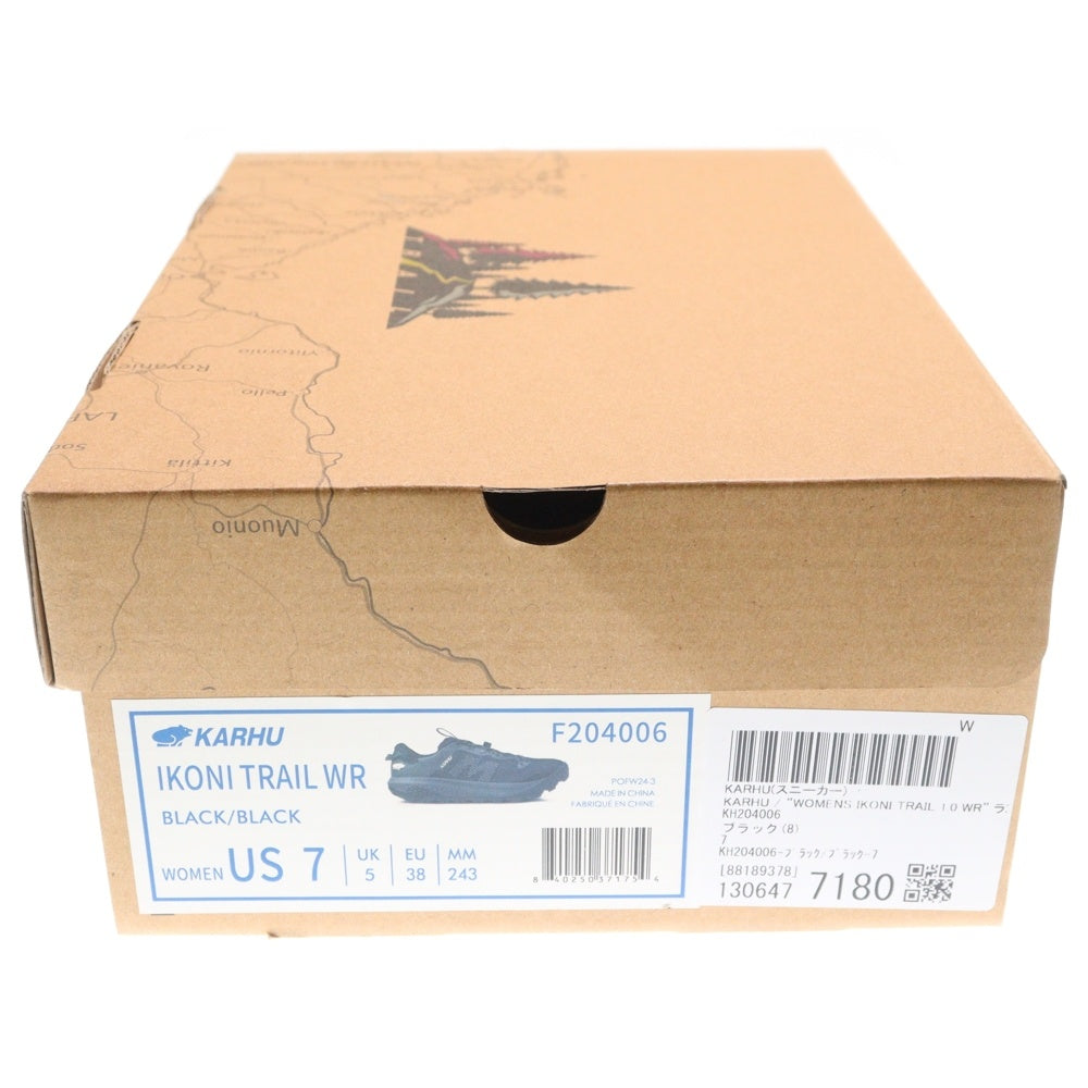 KARHU(カルフ) IKONI TRAIL WR イコニ トレイル ダブリューアール ローカットスニーカー レディース ブラック US7/24cm F204006