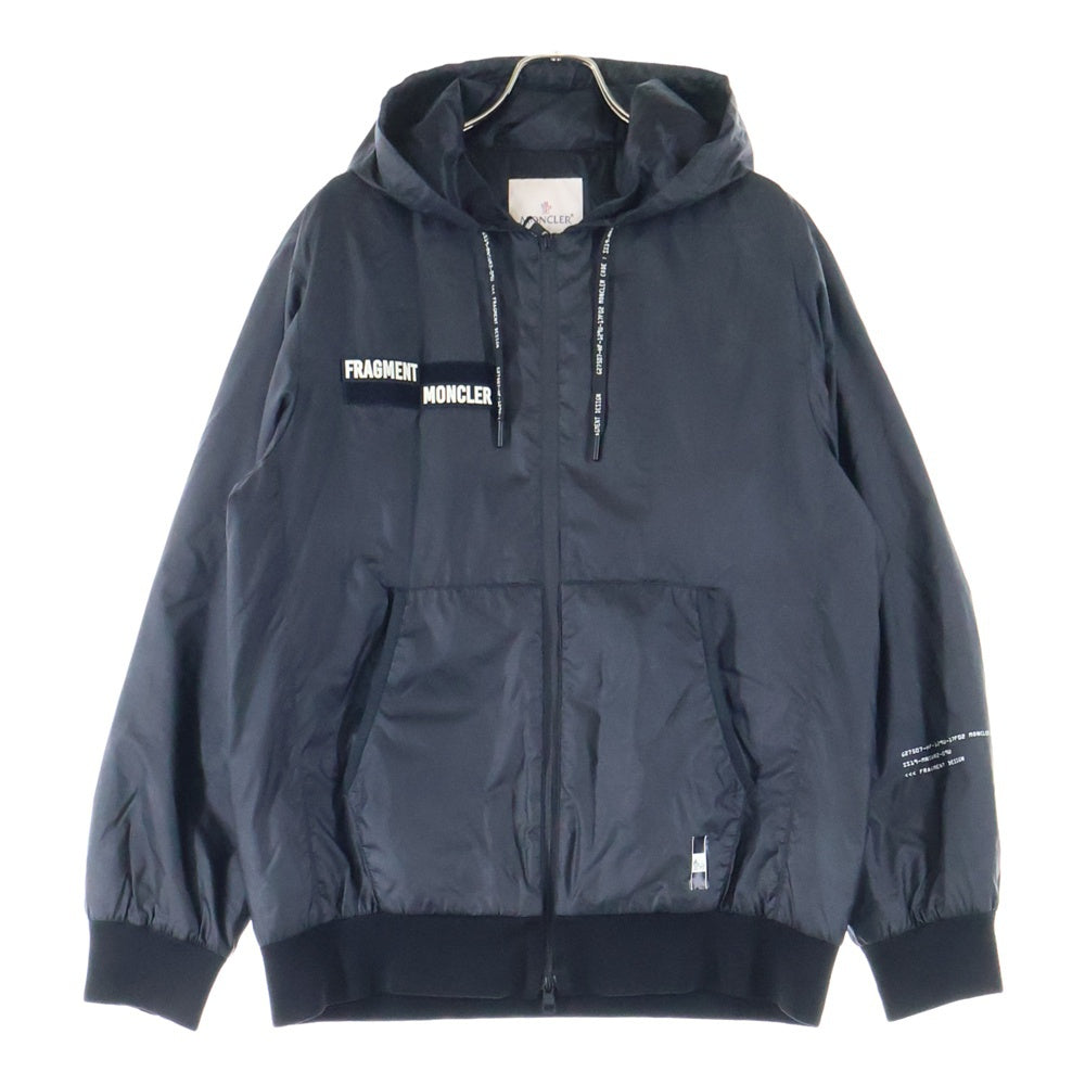 MONCLER GENIUS(モンクレール ジーニアス) 19AW ×FRAGMENT RAVE フラグメントデザイン レイブ ジップアップフーデットダウンジャケット ブラック E109U4130050