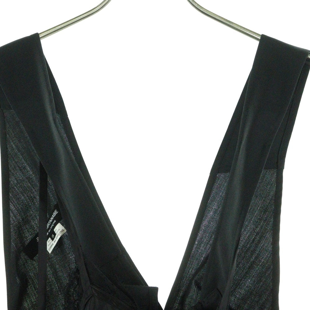 JUNYA WATANABE COMME des GARCONS(ジュンヤワタナベ コムデギャルソン) 19SS AD2018 レース切替 オーバーオール ブラック JC‐O064 レディース