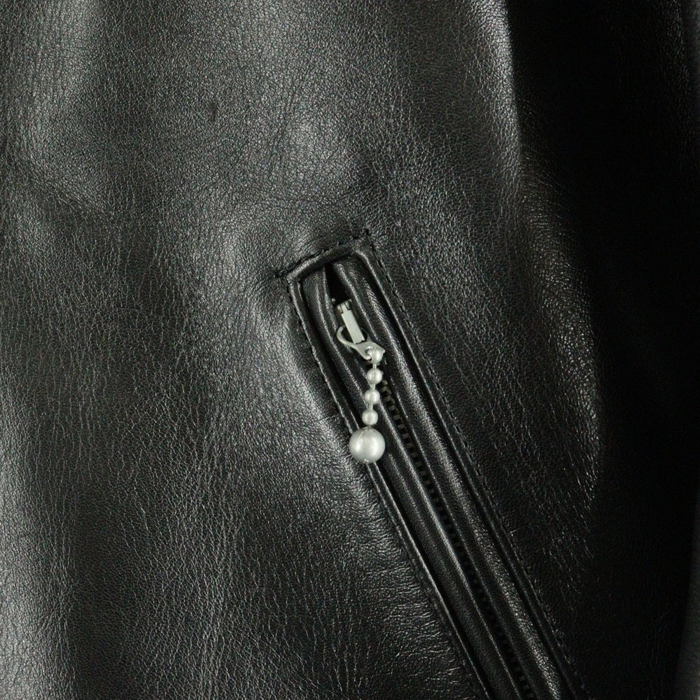 addict clothes(アディクトクローズ) ホースレザー センタージップ ライダースジャケット ブラック