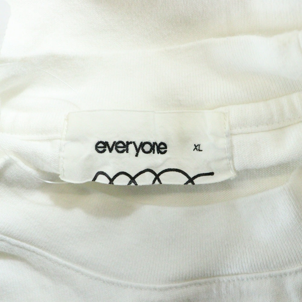 everyone(エブリワン) ligo longsleeve t-shirt ロゴ ロングスリーブTシャツ ホワイト EV23-CS10