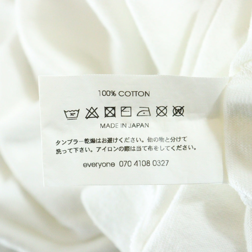 everyone(エブリワン) ligo longsleeve t-shirt ロゴ ロングスリーブTシャツ ホワイト EV23-CS10