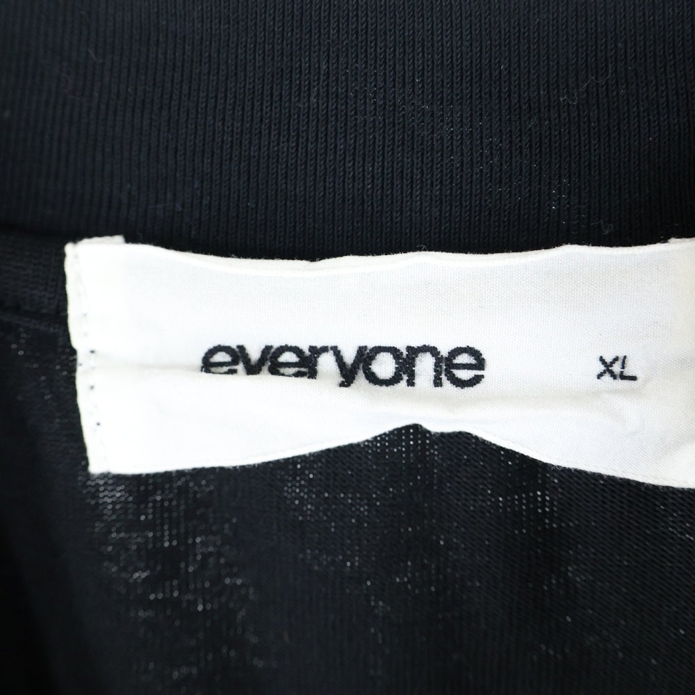 everyone(エブリワン) cotton s/s t-shirt クルーネック 半袖Tシャツ ブラック EV-CS04