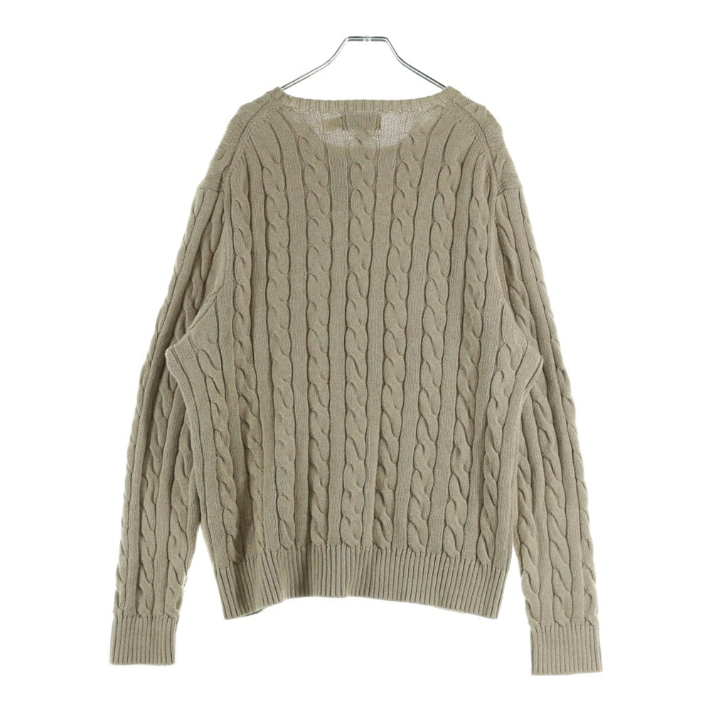 POLO RALPH LAUREN(ポロラルフローレン) ワンポイント ケーブルニットセーター ベージュ