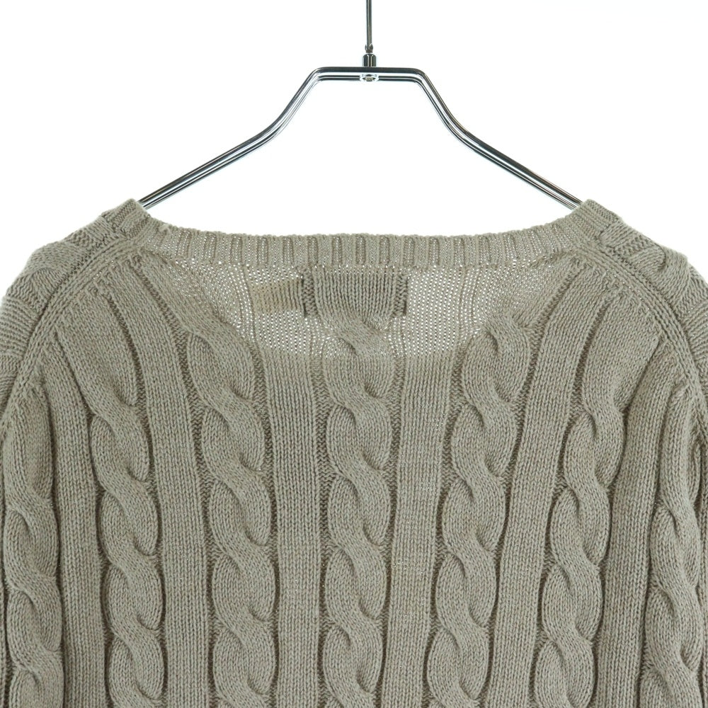 POLO RALPH LAUREN(ポロラルフローレン) ワンポイント ケーブルニットセーター ベージュ