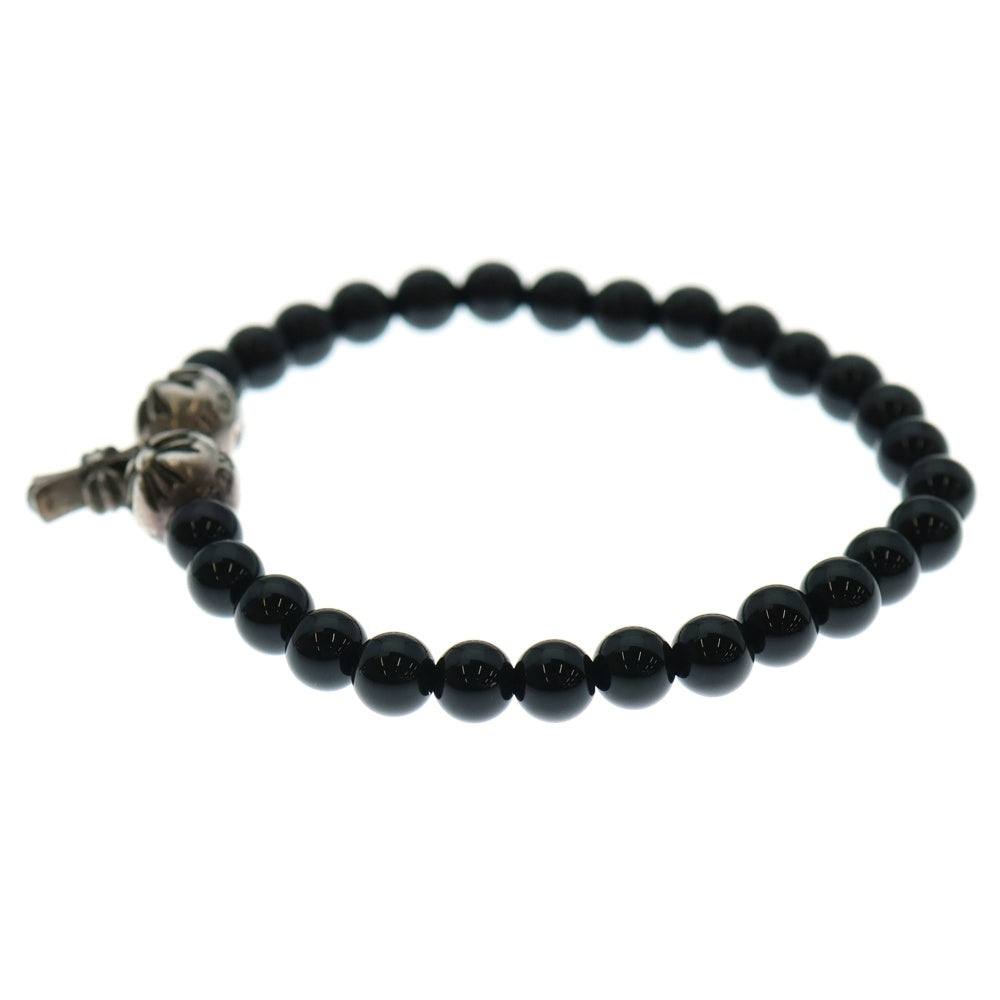 CHROME HEARTS(クロムハーツ) 6mm BEAD STACK CH CROSS 6mmビーズ ブレスレット ブラック