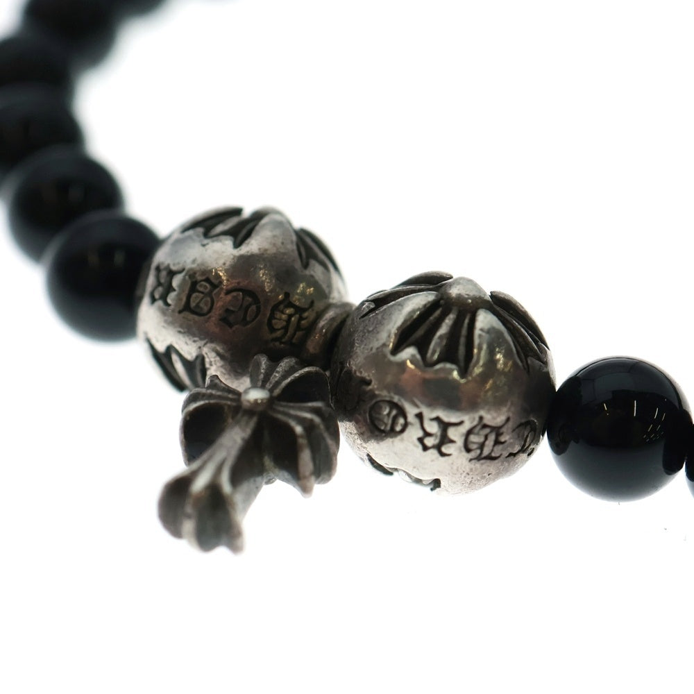 CHROME HEARTS(クロムハーツ) 6mm BEAD STACK CH CROSS 6mmビーズ ブレスレット ブラック