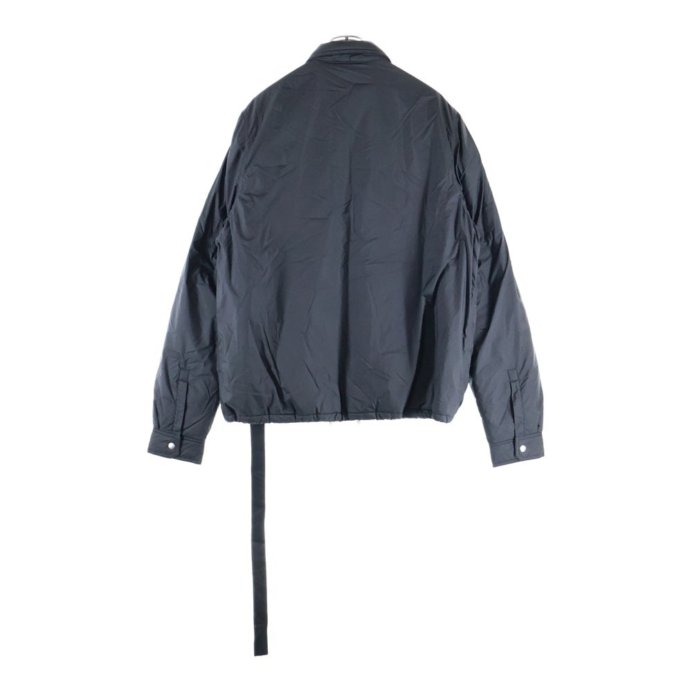 Rick Owens DRKSHDW(リックオウエンス ダークシャドウ) 21AW WOVEN PADDED SNAPFRONT JACKET 中綿 スナップコーチジャケット ブルゾン ブラック DU02A3782-ND